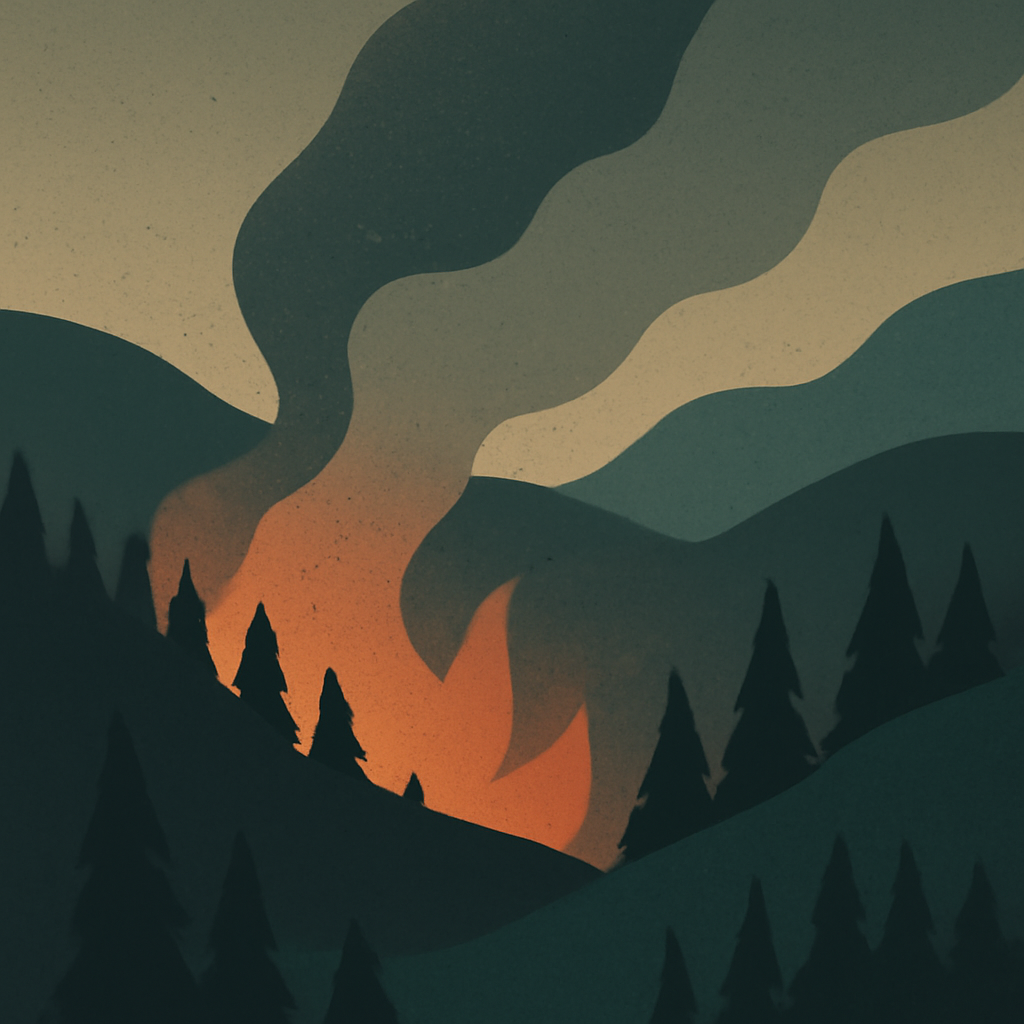 Ilustrační obrázek k článku Obyvatelé Gey se po ústupu požáru vracejí domů
