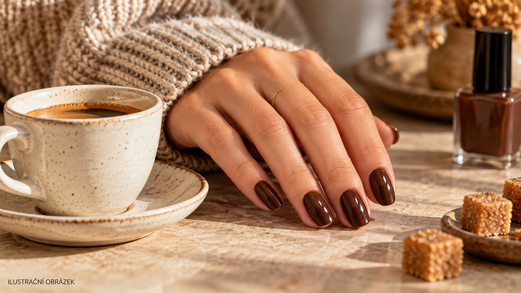 Hnědé espresso nehty Dakoty Johnson ohlašují podzimní trend